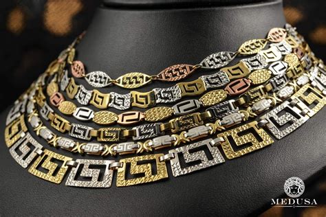 chaine versace en or|Versace necklace brands.